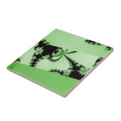 Fractal Garden green Tegeltje (Zijkant)