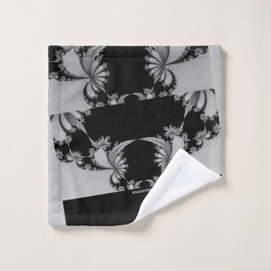 Fractal Garden grijs Bad Handdoek (Wasdoekje)
