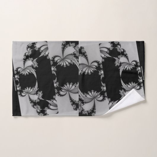 Fractal Garden grijs Bad Handdoek (Handdoek)