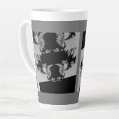 Fractal Garden grijs Latte Mok (Linkerhoek)