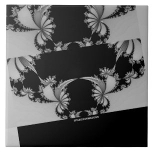 Fractal Garden grijs Tegeltje