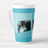 Fractal Garden lagune Latte Mok (Linkerhoek)