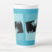 Fractal Garden lagune Latte Mok (Voorkant)