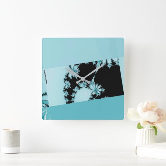 Fractal Garden lagune Vierkante Klok (Huis)