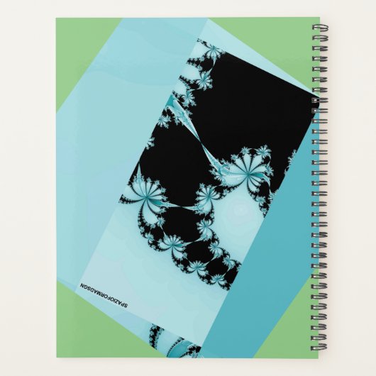 Fractal Garden limoen & lagune Planner (Achterkant)