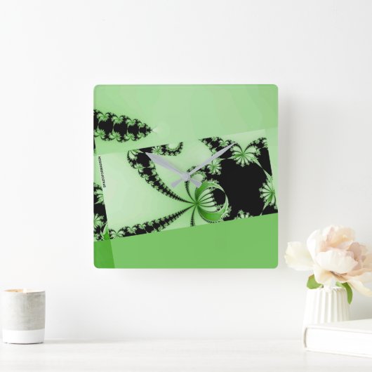 Fractal Garden mantis Vierkante Klok (Huis)