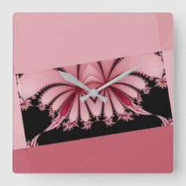 Fractal Garden orchid Vierkante Klok