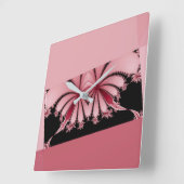 Fractal Garden orchid Vierkante Klok (Hoek)