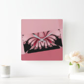 Fractal Garden orchid Vierkante Klok (Huis)