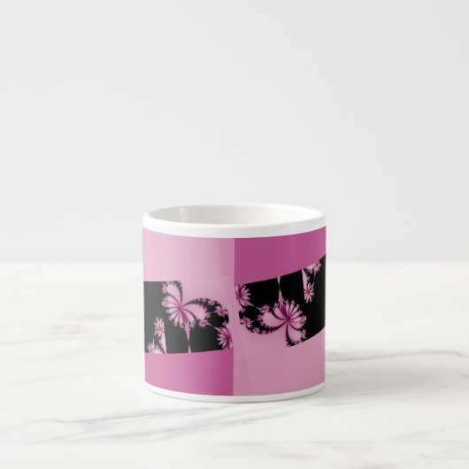 Fractal Garden roos Espresso Kop (Voorkant)