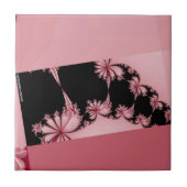 Fractal Garden roos Tegeltje (Voorkant)