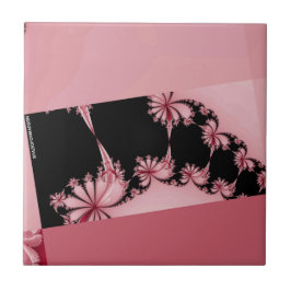 Fractal Garden roos Tegeltje