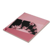 Fractal Garden roos Tegeltje (Zijkant)