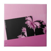 Fractal Garden roos Tegeltje (Voorkant)