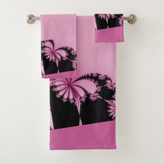 Fractal Garden roos Towel Bad Handdoek (Insitu)