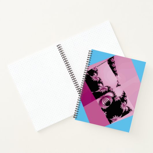 Fractal Garden roze & azure Notitieboek (Binnen)