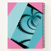 Fractal Garden roze & azure Notitieboek (Achterkant)