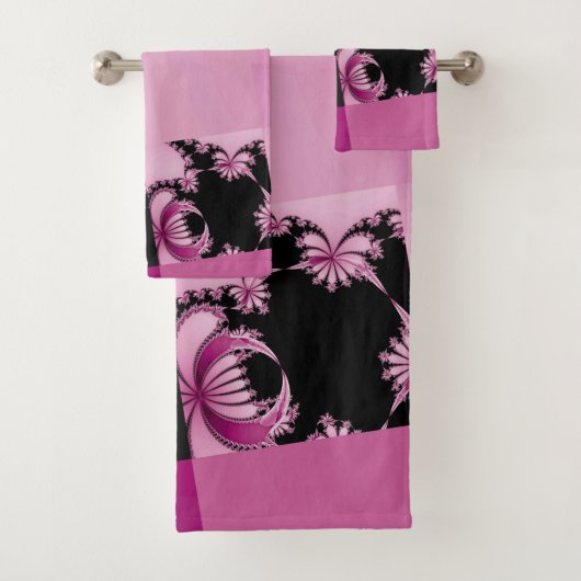 Fractal Garden roze Bad Handdoek (Insitu)