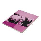 Fractal Garden roze Tegeltje (Zijkant)