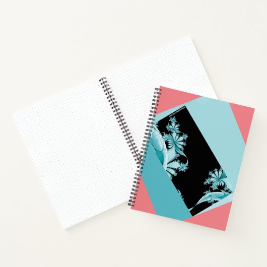 Fractal Garden sky & roos Notitieboek (Binnen)