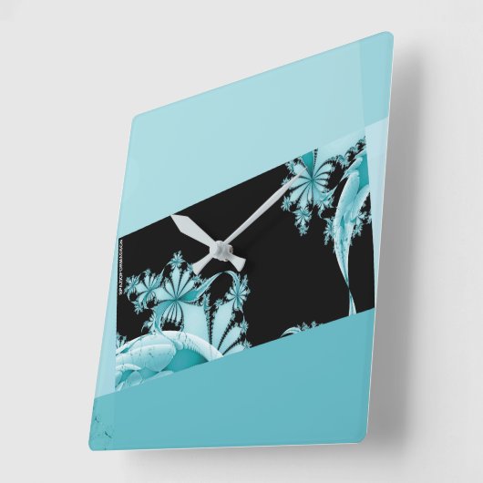 Fractal Garden sky Vierkante Klok (Hoek)