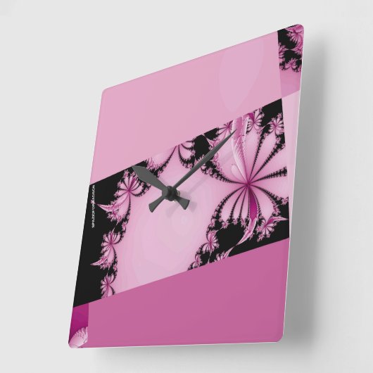 Fractal Garden thulian Vierkante Klok (Hoek)