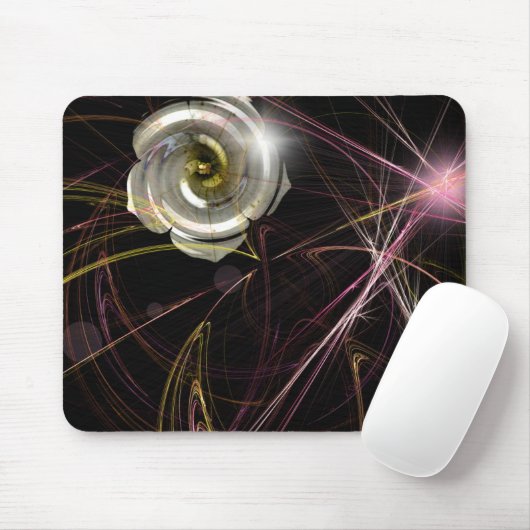 "Fractal Gardenia" Mousepad Muismat (Met muis)