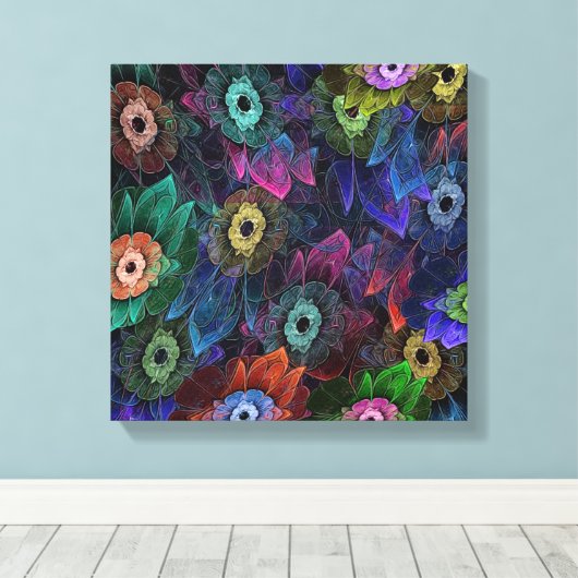Fractal Gardening Canvas Afdruk (Insitu (Houten vloer))