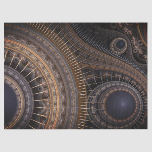Fractal Gears Abstract 18 deklaagpapier Tissuepapier (Voorkant)