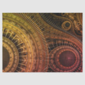 Fractal Gears Gold Abstract 16 ontkoppeling Tissuepapier (Voorkant)