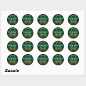 Fractal geode ronde sticker (Vel)