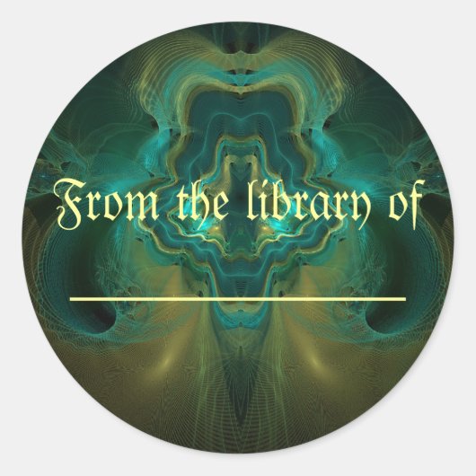 Fractal geode ronde sticker (Voorkant)