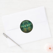 Fractal geode ronde sticker (Envelop)
