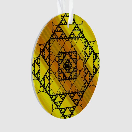 Fractal Geometrie Acryl Ornament (voorkant)