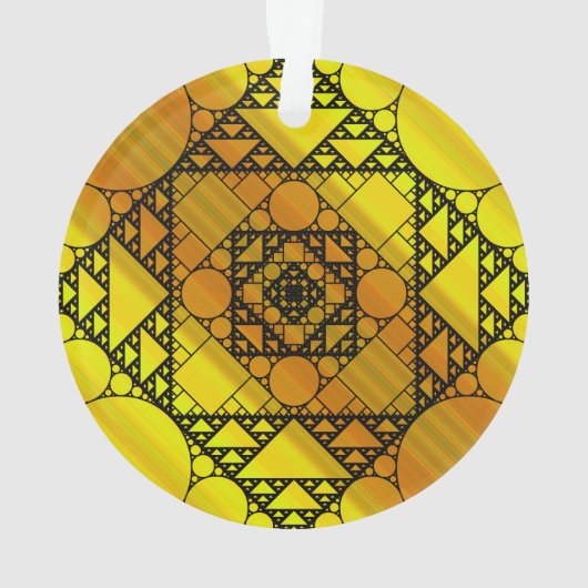 Fractal Geometrie Acryl Ornament (achterkant)