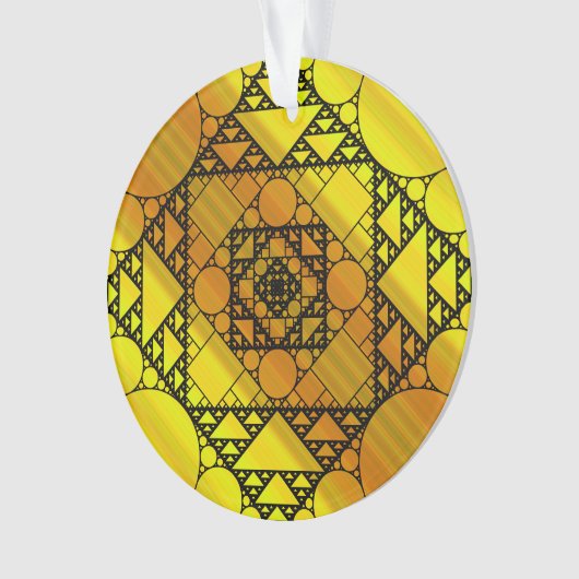 Fractal Geometrie Acryl Ornament (voorkant)
