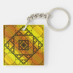 Fractal Geometrie Acryl Sleutelhanger