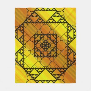 Fractal geometrie fleece deken