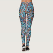 Fractal geometrische Leggings voor psie (Achterkant)
