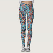 Fractal geometrische Leggings voor psie (Voorkant)