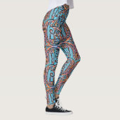 Fractal geometrische Leggings voor psie (Rechts)