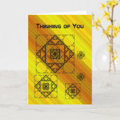 Fractal Geometry Card Kaart (Gele Bloem)