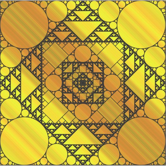 Fractal Geometry Contour Sticker (Voorkant)