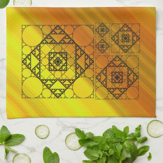 Fractal Geometry Hand Towel Theedoek (Gevouwen)