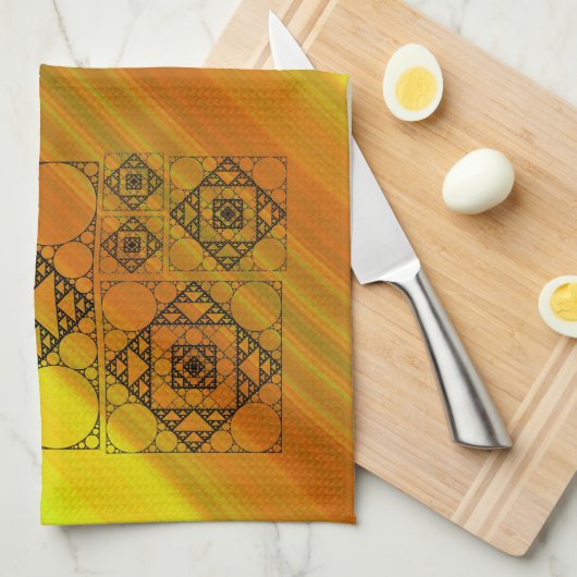Fractal Geometry Hand Towel Theedoek (Quarter Fold)