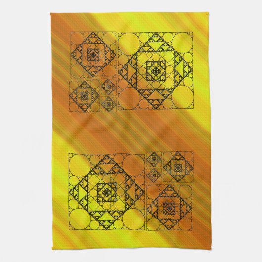 Fractal Geometry Hand Towel Theedoek (Verticaal)