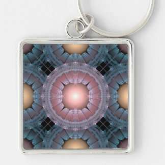 Fractal glanzend patroon sleutelhanger