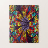 Fractal Glas in lood Bloom Puzzle Legpuzzel (Verticaal)