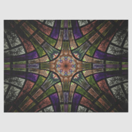 Fractal Glas in lood Venster Abstract 23 ontkoppel Tissuepapier