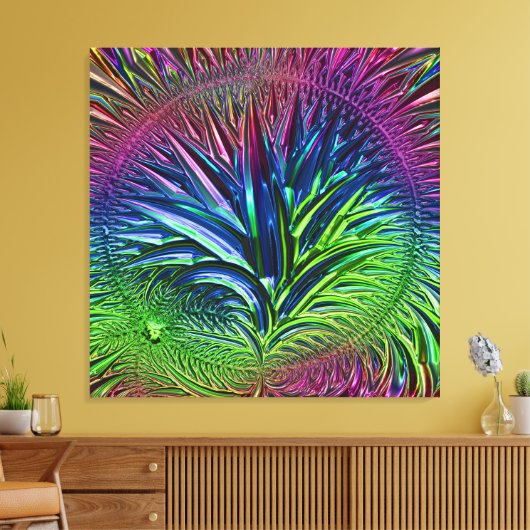 Fractal Glass 5A Canvas Afdruk (Insitu (Woonkamer))